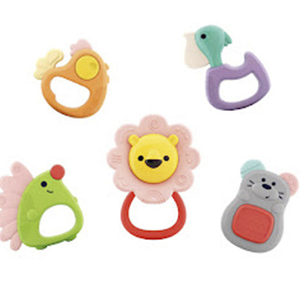 اسباب بازی نوزادی جغجغه دندانگیر 5 عددی هولی تویز Hola Toys مدل E318A _اسباب بازی نوزادی